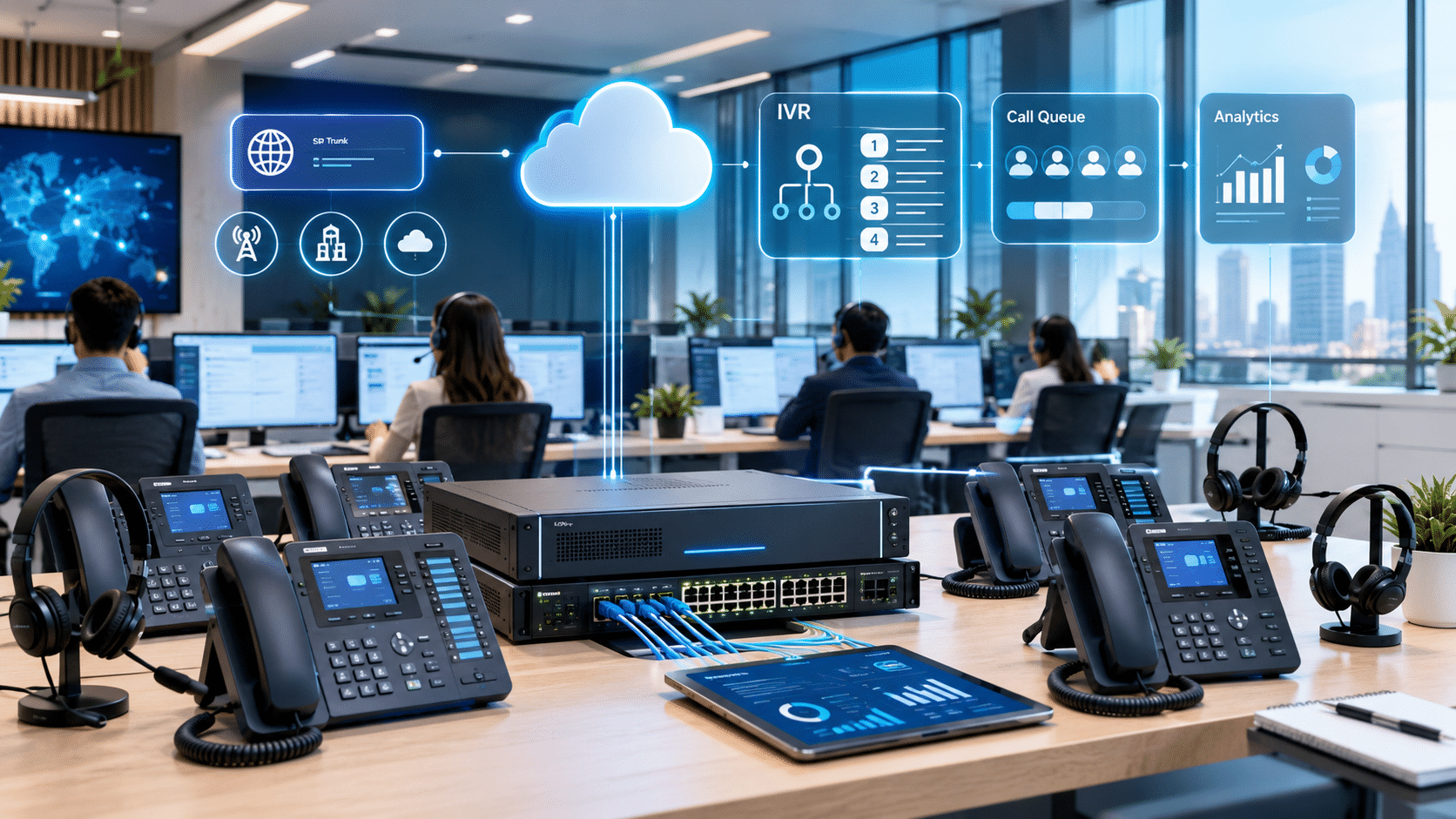 IP PBX System for Call Centers